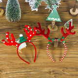 1pcs Christmas Headband For Kids Adult Christmas Deer Ears Christmas Party Deals Santa Xmas Hair Band Clasp Headwear