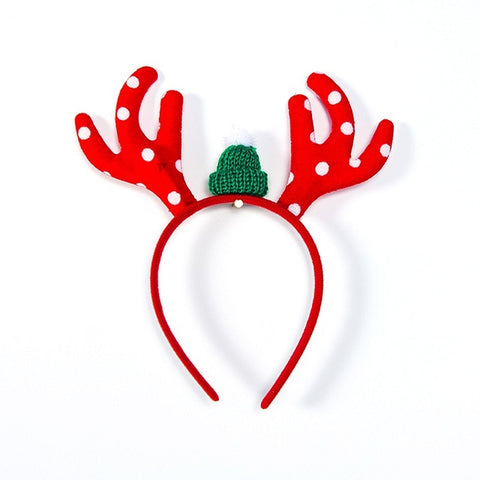 1pcs Christmas Headband For Kids Adult Christmas Deer Ears Christmas Party Deals Santa Xmas Hair Band Clasp Headwear